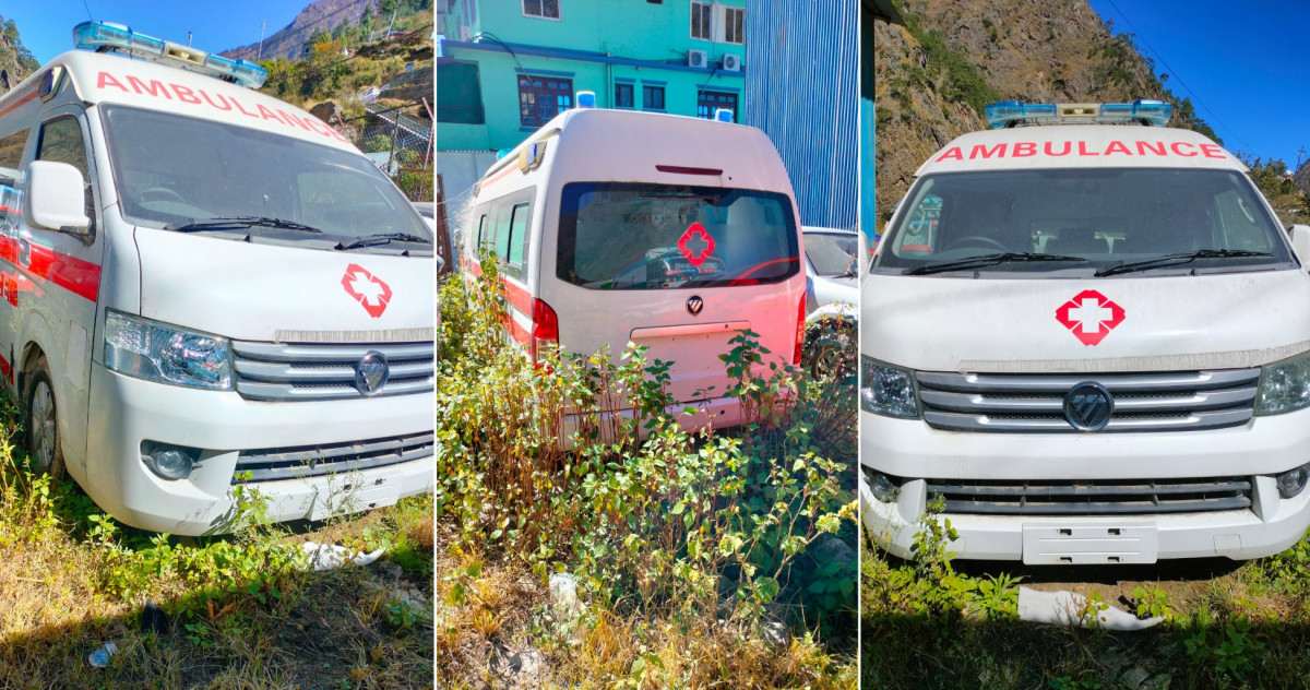 Pokhara ambulance stranded at Rasuwa border for two years due to non-payment of customs duty